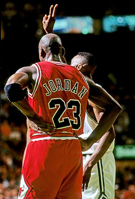 Michael Jordan Picture: MJ playing for the Bulls in 1993. Picture 10. Photo by Steve Lipofsky