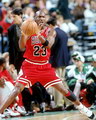 Michael Jordan playing for the Bulls in 1996