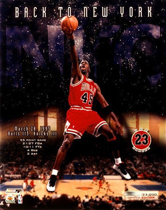 Michael Jordan Picture: Back to New York, 55 Points