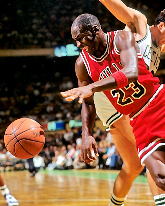 Michael Jordan Picture: MJ playing for the Chicago Bulls. Picture 12. Photo by Steve Lipofsky
