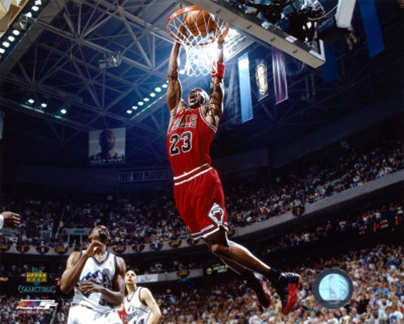 Michael Jordan Picture: MJ dunking it against the Utah Jazz