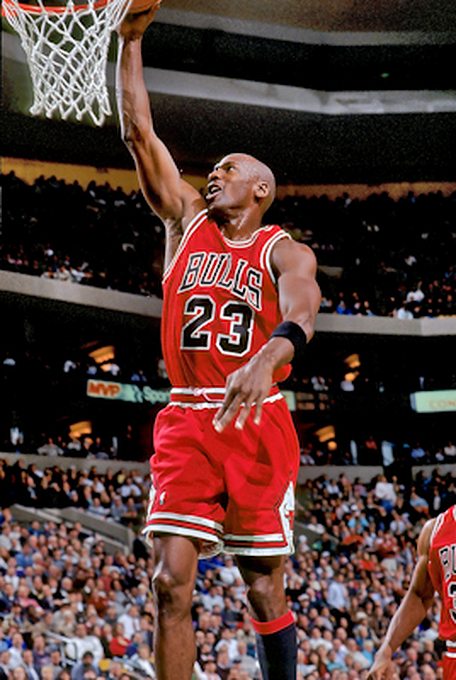 Michael Jordan Picture: MJ dunking the ball for the Bulls in 1988. Picture 3. Photo by Steve Lipofsky