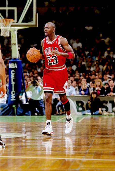 Michael Jordan Picture: MJ leading the Chicago Bulls in 1991. Picture 7. Photo by Steve Lipofsky