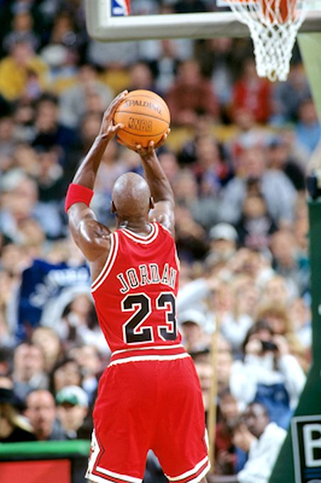 Michael Jordan Picture: MJ playing for the Bulls in 1996. Picture 17. Photo by Steve Lipofsky