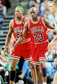 Michael Jordan and Dennis Rodman in 1996
