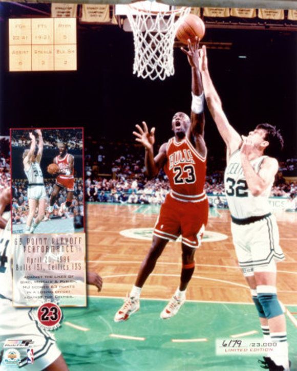 Michael Jordan Picture: 63 Playoff Points Against The Celtics
