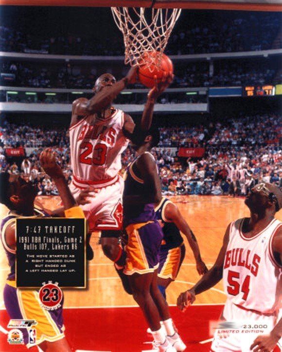 Michael Jordan Picture: 4:47 Takeoff Against the Lakers