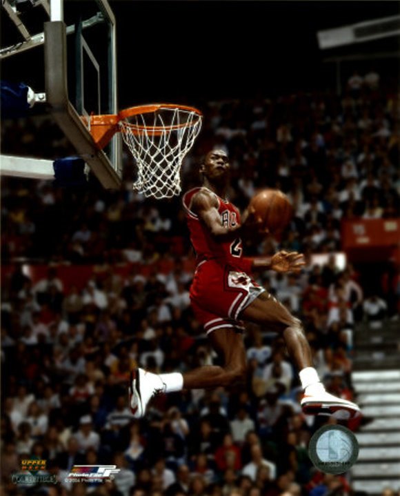 Michael Jordan Picture: MJ on the air dunking the ball
