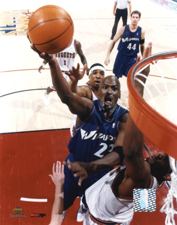 Michael Jordan Picture: with the Washington Wizards against the Nuggets 5
